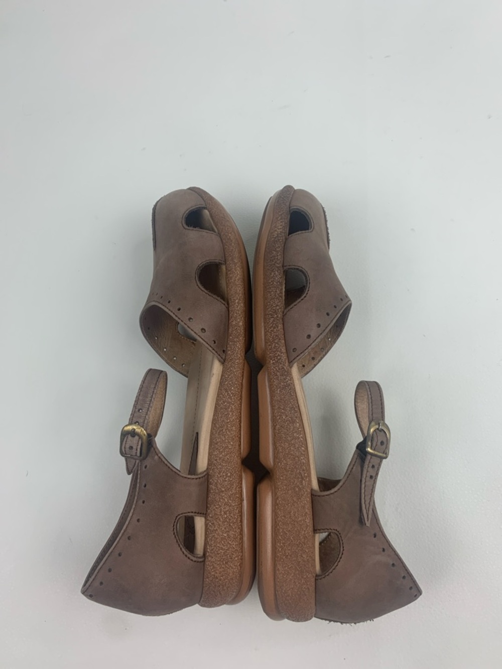 Dansko Brown Suede leather Ankle-Strap Mary Jane Comfort shoes Buckle size 8.5/9 - Picture 11 of 14